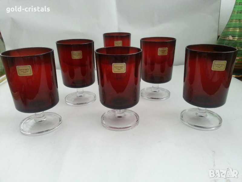 Френски чаши цветно стъкло , снимка 1