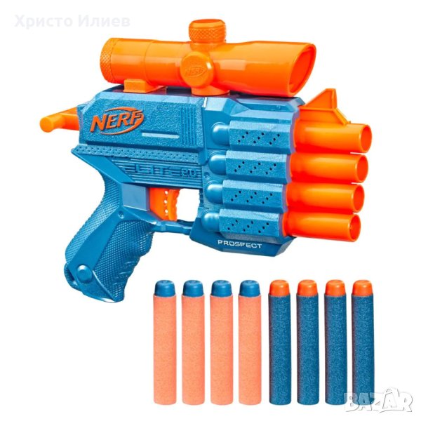 NERF ELITE 2.0 Бластер Пистолет PROSPECT QS 4 с 8 стрелички , снимка 1