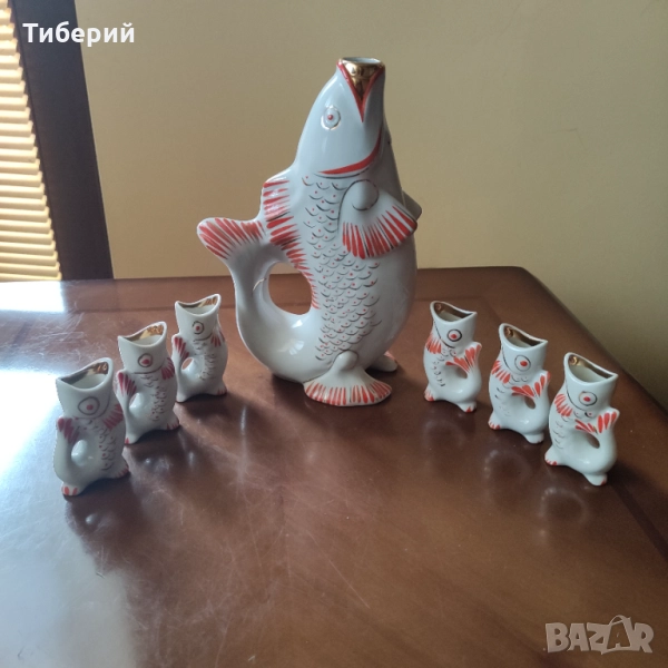Сервиз рибки порцеланов, снимка 1