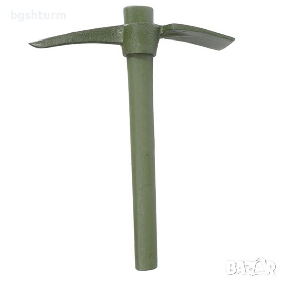 Кирка американска цвят олив с дървена дръжка, снимка 1