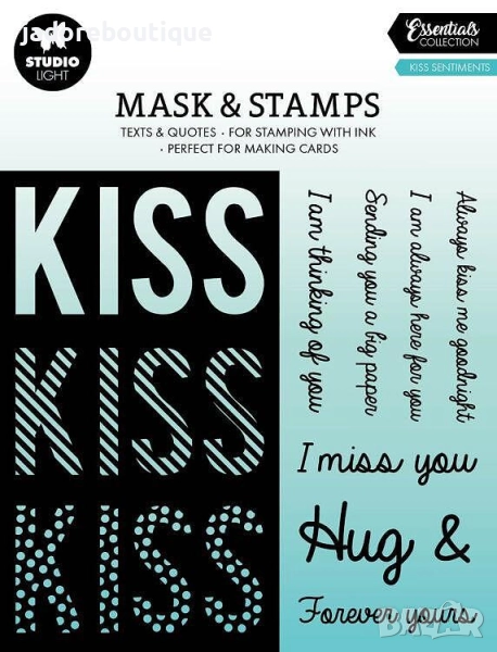 Studio Light Шаблон и силиконови печати Hope / kiss sentiments, снимка 1