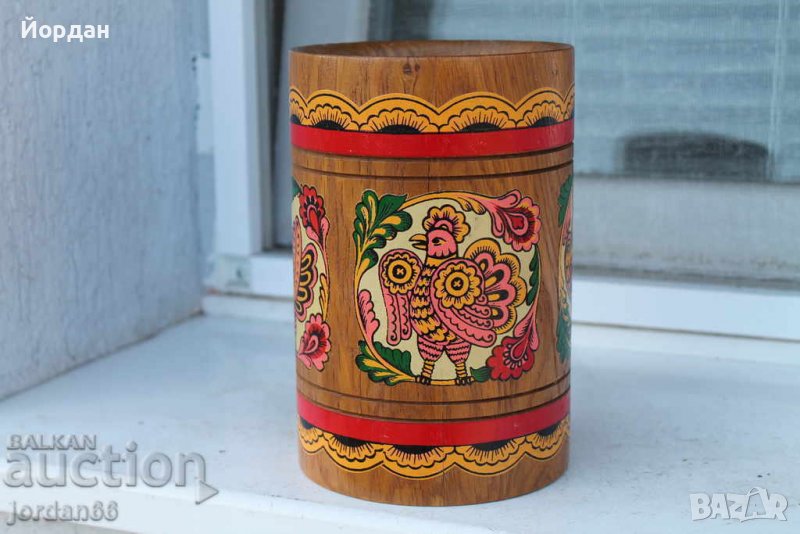 Дървена дъбова купа, снимка 1