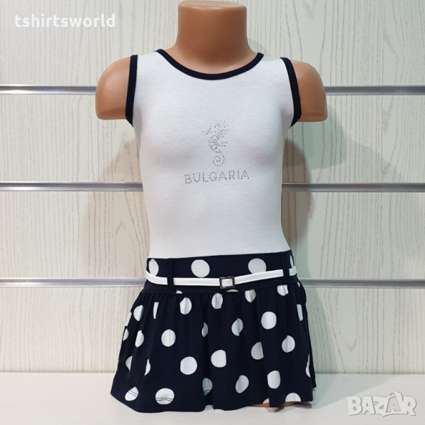 Нова детска моряшка рокличка на точки от 12 месеца до 3 години, снимка 1