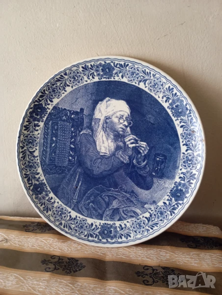 Декоративна чиния за стена блу делф, снимка 1
