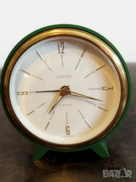 Стар механичен будилник, настолен часовник, снимка 1