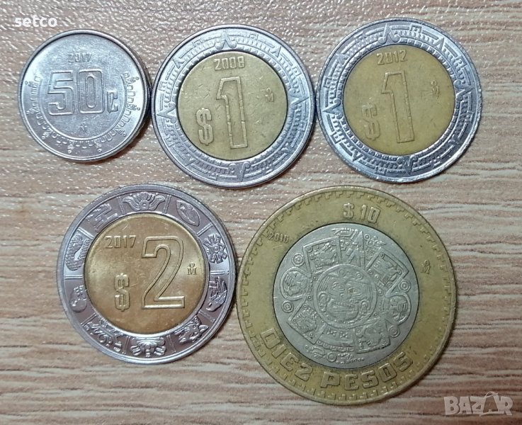 Лот монети Мексико 2008 - 2017 година, снимка 1