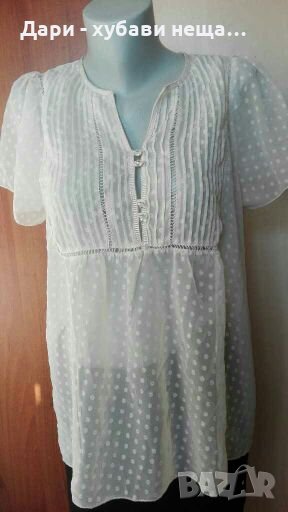 Нежна блуза-топ, с красиви копчета💞🍀 M/L,L💞🍀арт.2063, снимка 1