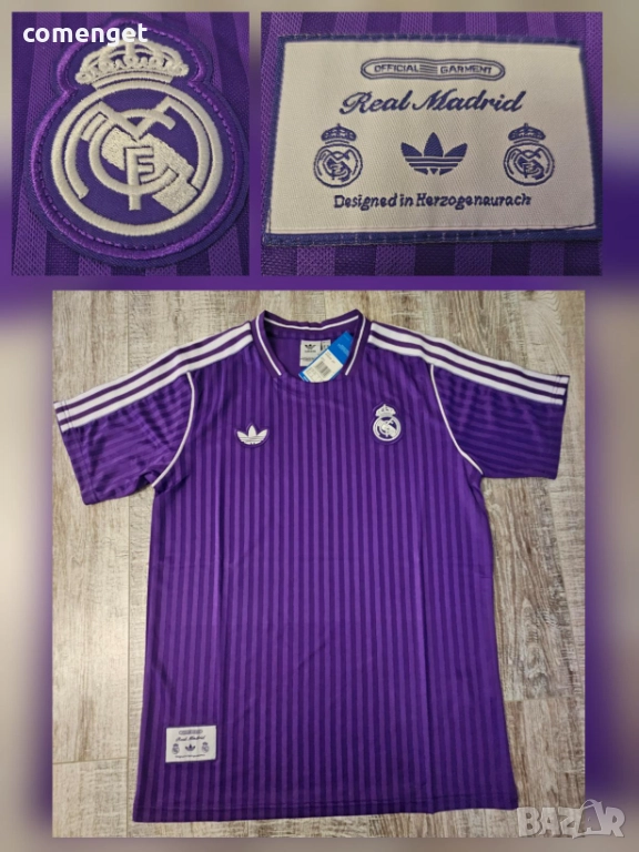 МОДЕЛ 2025! REAL MADRID ICON фланелки от серията ADIDAS ORIGINALS / Адидас с ретро дизайн., снимка 1