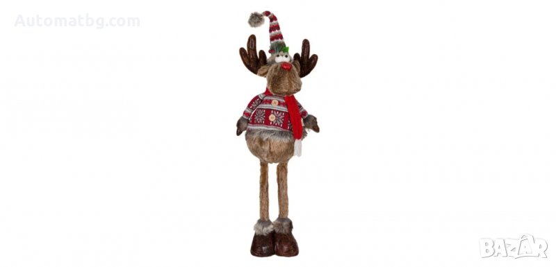 Коледен декоративен елен с жилетка, Automat, 80см , снимка 1