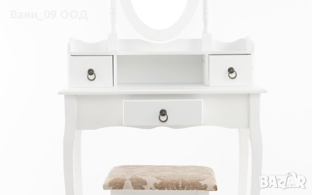 Тоалетка с огледало и табуретка, снимка 2 - Тоалетки - 40786665