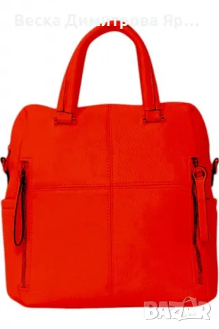 Дамска раница от еко материал с отделящи се презрамки, снимка 6 - Чанти - 49275428