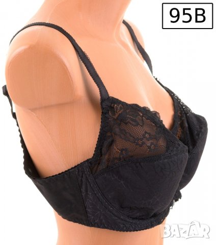 Черен сутиен с полумеки чашки марка Wiesmann размер 80D и 95В, снимка 5 - Бельо - 32475981