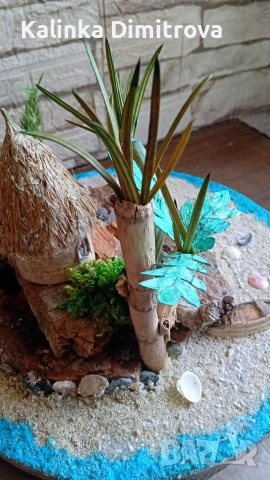 Лято на морският бряг-ръчно изработена декорация., снимка 14 - Декорация за дома - 53217315