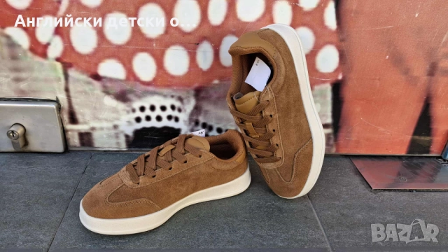 Английски детски полукецове от естествена кожа/велур-Next, снимка 2 - Детски обувки - 52814037