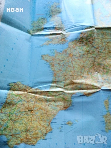 Пътна карта на Европа М 1:4 500 000 - 2001г., снимка 2 - Енциклопедии, справочници - 50683472