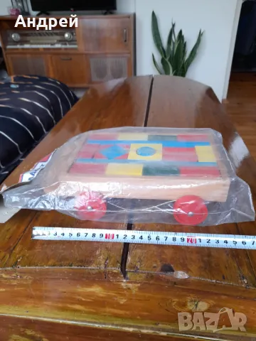 Стар детски дървен конструктор, снимка 6 - Други ценни предмети - 48307161