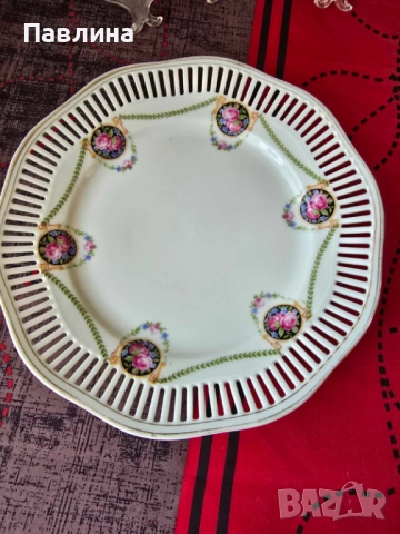 Порцеланово ажурено плато, снимка 4 - Аксесоари за кухня - 51772975