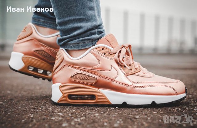 Оригинални маратонки  Nike Air Max 90 GS ‘Metallic Bronze’  номер 37,5-38, снимка 2 - Маратонки - 37449907