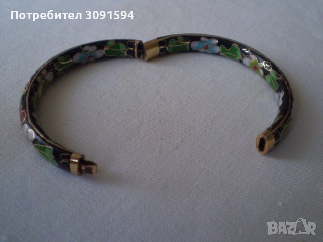 Красива дамска гривна емайл и цветя, снимка 9 - Антикварни и старинни предмети - 36859749
