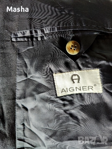 AIGNER мъжко вълнено сако L, снимка 4 - Сака - 52815877