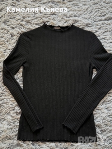 Дамски рип блузи, бяла и черна