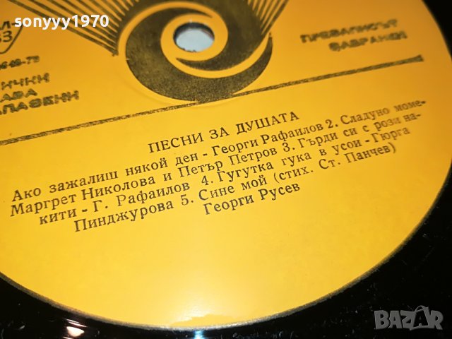 ПЕСНИ ЗА ДУШАТА-ПЛОЧА 1806221910, снимка 17 - Грамофонни плочи - 37126647