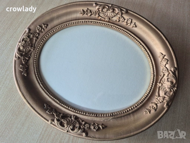 Барокова златна дървена овална рамка за гоблен картина огледало 12, снимка 2 - Картини - 53510538