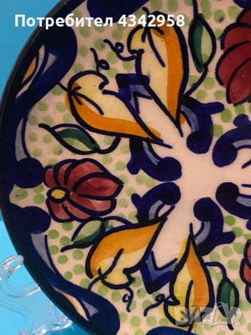 Handmade.Made in Spain.PLATART. Чинийка за стена., снимка 4 - Антикварни и старинни предмети - 52512992