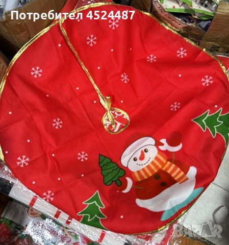 Празнично покривало за под елхата - Уют и стил за вашата Коледа, снимка 3 - Декорация за дома - 52508772