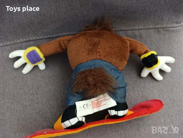 Винтидж плюшена играчка за сноуборд Taz Looney Tunes, снимка 5 - Плюшени играчки - 52501411
