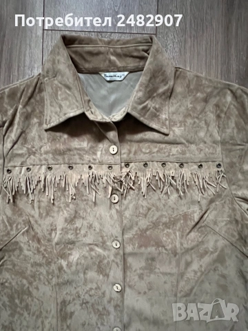 Плюшена дамска риза , снимка 9 - Ризи - 53537567