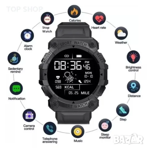 Смарт часовник - Спортен дизайн 1,44" дисплей и много функции, снимка 2 - Смарт гривни - 48925488