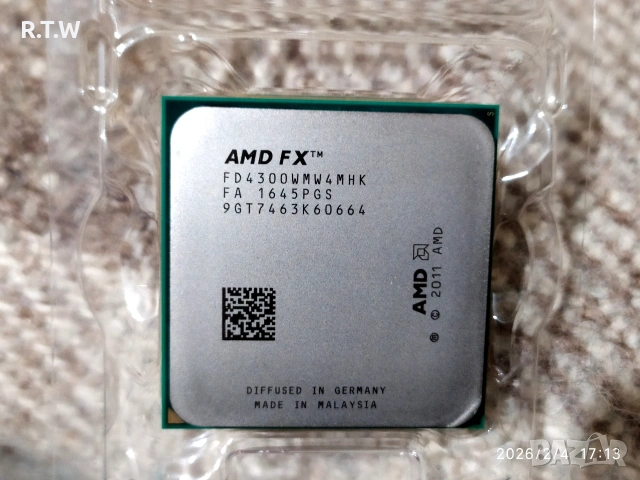 4-ядрен Процесор: AMD FX-4300, 3.8GHz up to 4.0GHz, 4MB Cache, 95W 