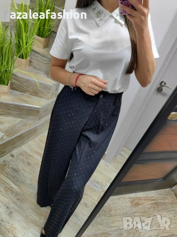 Дамски панталон с камъчета