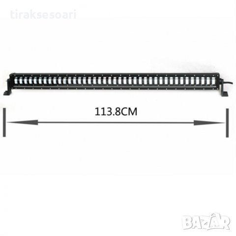 9D 114 СМ 800W Off-Road LED BAR с лупи Hi/Lo Къси и Дълги Светлини, снимка 2 - Аксесоари и консумативи - 43700259