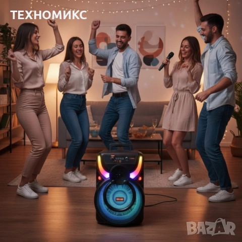 Преносима акумулаторна тонколона -8.5 инча Bluetooth караоке, снимка 9 - Тонколони - 52807288
