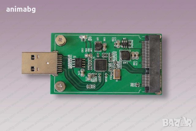 ANIMABG Преобразувател USB 3.0 към PCI-E mSATA, снимка 2 - Други - 33073602