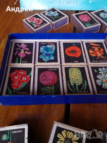 Стари Руски кибритени кутии Цветя,кибрит, снимка 6 - Други ценни предмети - 28308854