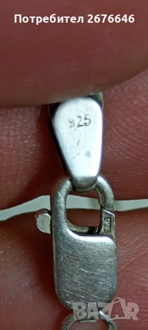 Сребърен ланец, снимка 3 - Колиета, медальони, синджири - 52146921