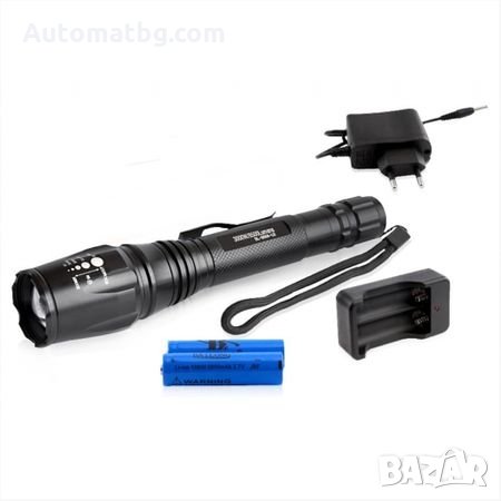 Акумулаторен фенер BL-8668 -T6 Cree диод, LED, Zoom, зарядно за 220V, 2 акумулаторни батерии, снимка 3 - Друга електроника - 27070946