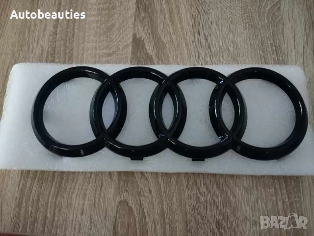 черна гланцова емблема за Ауди Audi 24.9 см, снимка 3 - Аксесоари и консумативи - 49585878