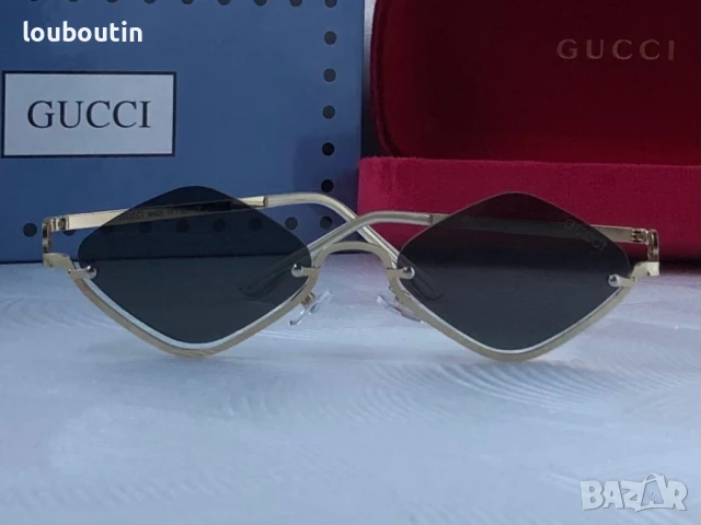 GUCCI дамски слънчеви очила ромб 2 цвята черни кафяви, снимка 9 - Слънчеви и диоптрични очила - 50741381
