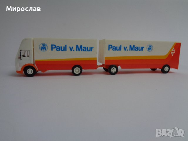 HERPA HO 1/87 КАМИОН ТИР РЕМАРКЕ ИГРАЧКА MERCEDES МОДЕЛ, снимка 1 - Колекции - 42948305