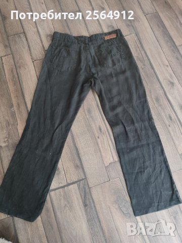 Продавам мъжки черен ленен панталон , снимка 4 - Панталони - 37895288
