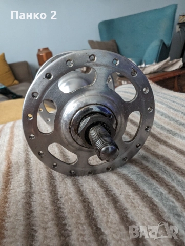 Ретро Пистова Предна Главина Campagnolo Nuovo/Super Record, снимка 4 - Части за велосипеди - 52547286