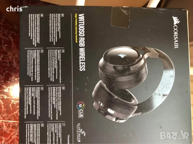 Безжичните геймърски слушалки Corsair Virtuoso са нови, снимка 2 - Слушалки за компютър - 51336947