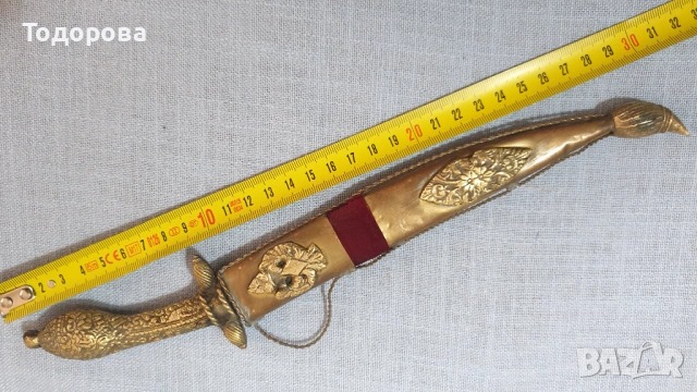 Старинен кинжал,нож,кама, снимка 2 - Антикварни и старинни предмети - 53053224