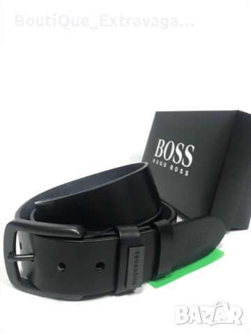Мъжки подаръчен комплект колан и портфейл Hugo Boss 041/001 !, снимка 2 - Колани - 52687406