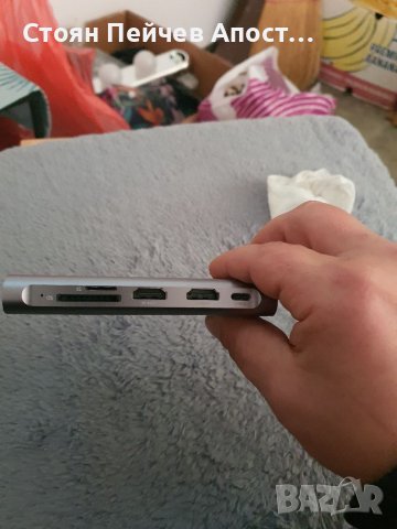 VaKo USB C хъб 11 в 1 докинг станция за лаптоп с троен дисплей USB C адаптер, снимка 5 - Други - 39118432