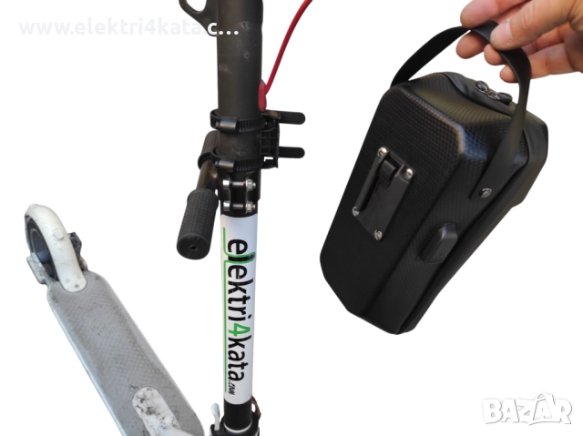 Чанта за тротинетка Карбон с USB порт и бързо сваляне